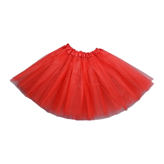 Women Adult 80s Vintage Tulle Skirt Layered Short Tutu Ballet Mesh Petticoat