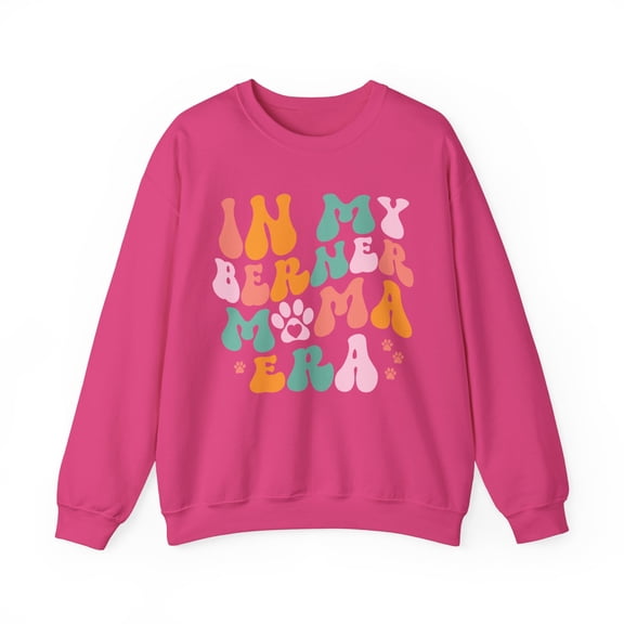 Women Adult Bernese Mountain Dog Mama Era Crewneck Sweatshirt, Berner Mom
