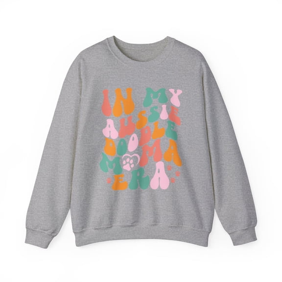 Women Adult In My Aussiedoodle Mama Era Crewneck Sweatshirt, Aussiedoo Mama