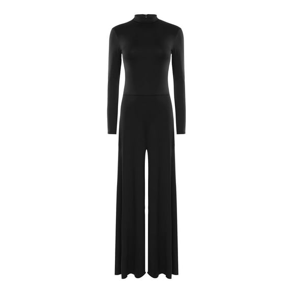 Women Adult Long Sleeve Wide Leg Jumpsuit For Choir Liturgical Dance Contemporary Ballet Dance