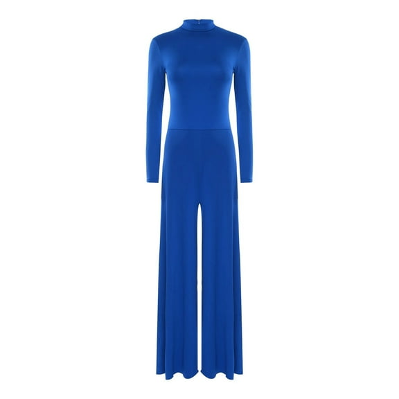 Women Adult Long Sleeve Wide Leg Jumpsuit For Choir Liturgical Dance Contemporary Ballet Dance