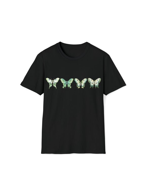 Women Adult Luna Moth T-Shirt, Moon Moth, Green Moth, Luna Butterfly