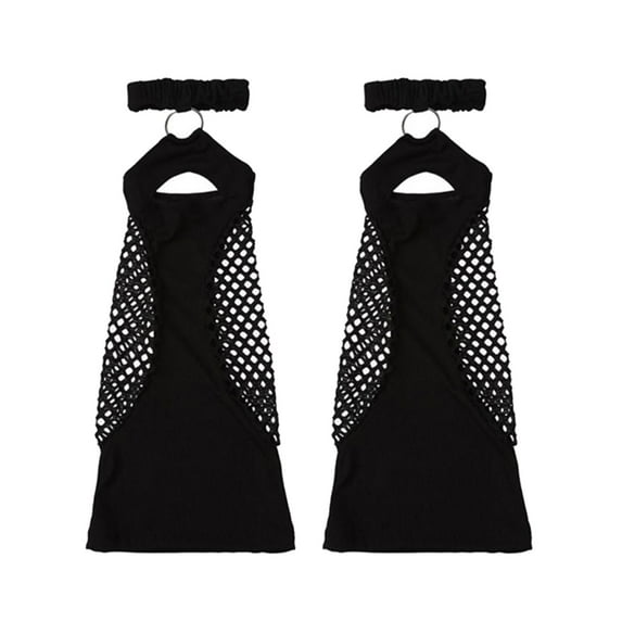 Women Aesthetic Suspenders Leg Warmer Socks Punk Garters Stockings Flared Fishnets Leg Sleeve Socks Streetwear