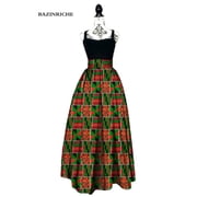 Women African Print Long Skirt Ankara Dashiki High Waist A Line Maxi Skirt Ladies Clothing WY01744