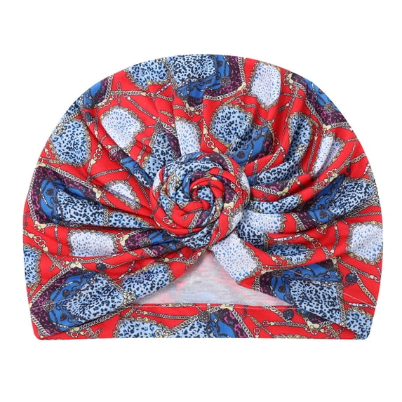Women African Turban Flower Knot Pre-Tied Bonnet Beanie Cap Headwrap