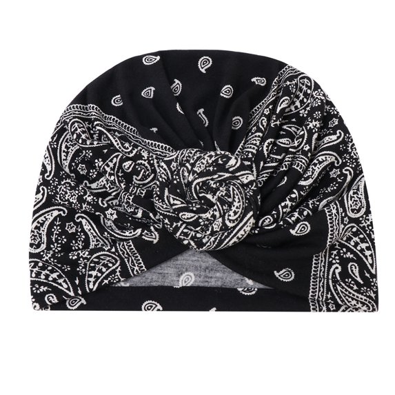 Women African Turban Flower Knot Pre-Tied Bonnet Beanie Cap Headwrap