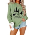 thumbnail image 1 of Women Alaska bear print pullover long sleeve sweatshirt, 1 of 2