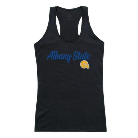 Women Albany State University Script Tanks, Black - Large