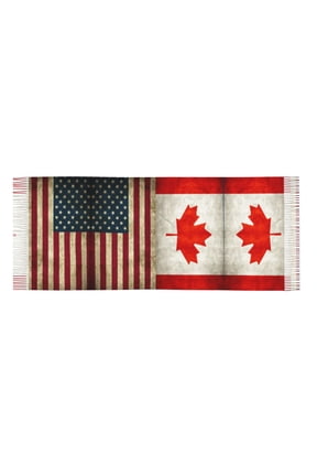Women America Canada Flag Scarf Large Shawls For Travel Office