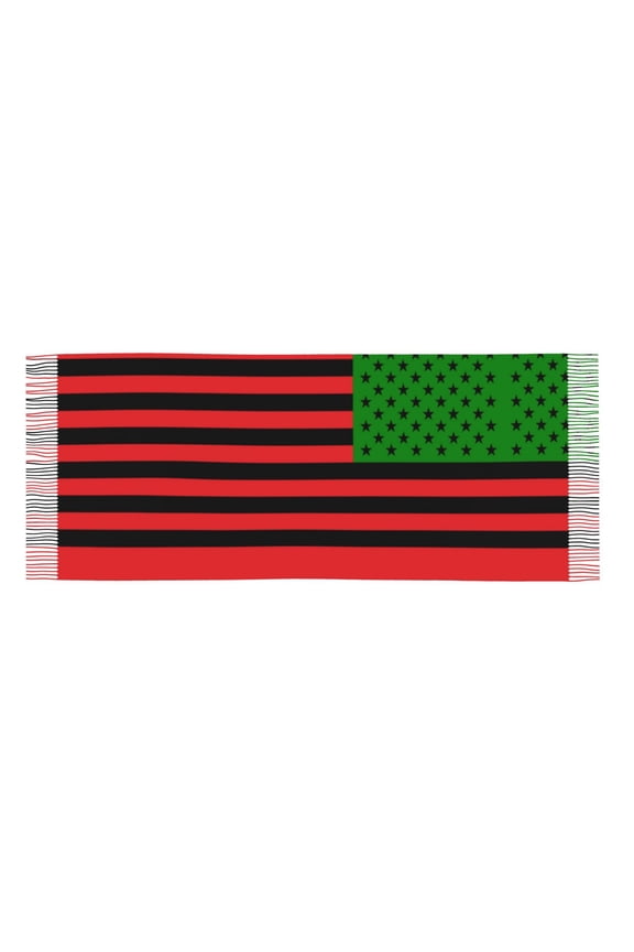 Women America Flag - Red Black And Green Scarf Large Shawls For Travel Office