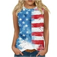 thumbnail image 1 of Women American Flag Tank Top Womens Red White and Blue Tanks Memorial Day Tank Women 4th of July Top for Women Fashion Women Sleeveless Printed Garment Comfortable Breathable Blouses, 1 of 4