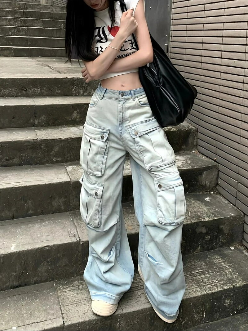 パンツ y2k 00s technical cago pants baggy-cargo-pants-y2k-techwear