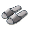 thumbnail image 1 of Women And Men House Fabric Slippers Indoor And Outdoor, Non-Slip Memory Foam Open-Toe Home Shoes, Soft Bottom Linen Unisex Washable Cotton Casual, 1 of 4