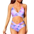 thumbnail image 1 of Women Anime Derivative Bikini Set with Wrap Skirt Kawaii Swimsuit Lace-up Bathing Suit Two Piece Swimwear, 1 of 6