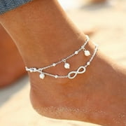 WAITLOVER Women Ankle Bracelet 925 Sterling Silver Anklet Foot Chain Boho Beach Beads