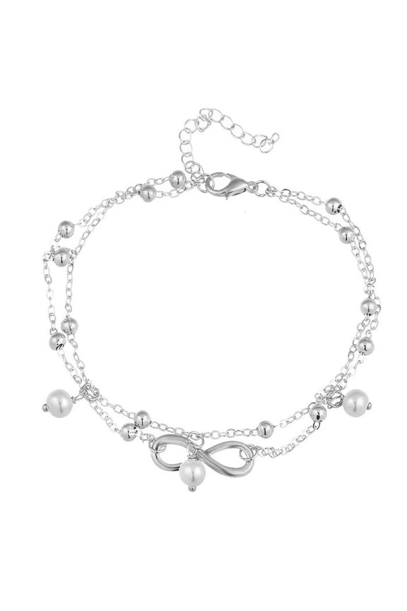 Women Ankle Bracelet 925 Sterling Silver Anklet Foot Chain Boho Beach Beads