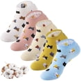 thumbnail image 1 of Women Ankle Socks Cotton - 5 Pairs Cute Cat Socks Casual Socks Short Socks, 1 of 6