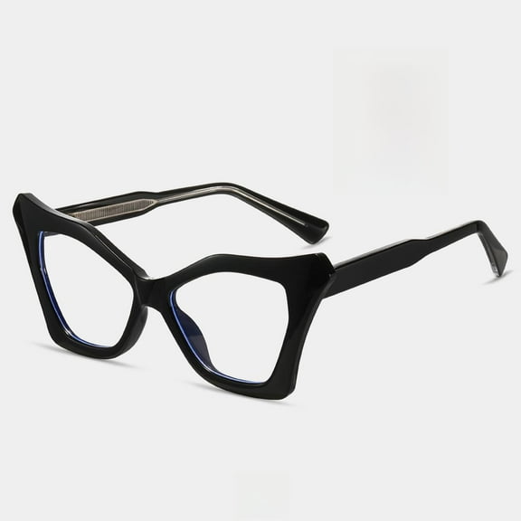 Women Anti-Blue Light Glasses Cat Eye Plate Sheet Glasses Frame TR90 Glasses Frame Butterfly Trend Oversized Eyeglasses Frame