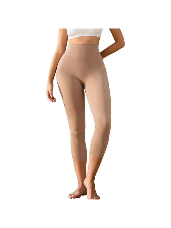 Women Anti Cellulite Compression Leggings Leg Shaper High Waist Capris Shapewear
