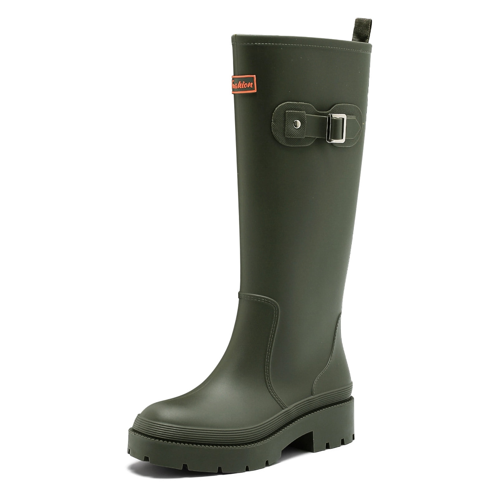 HSBDNZQ Rain Boots for Women, Waterproof Knee-High Rubber Boots Anti-Slip Garden Muck Boots Tall Water Shoes for Camping Fishing Farming Work Outdoor