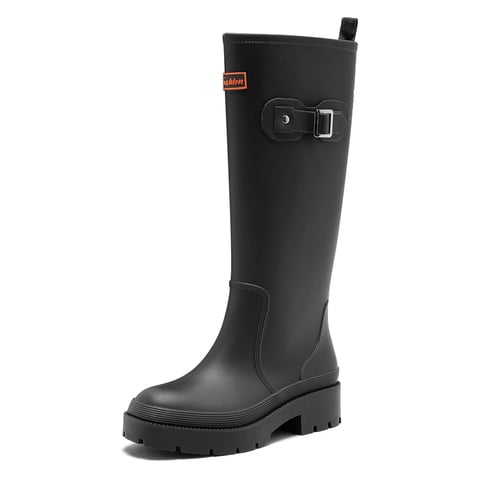 Rain Boots for Women, Waterproof Knee-High Rubber Boots Anti-Slip Garden Muck Boots Tall Water Shoes for Camping Fishing Farming Work Outdoor