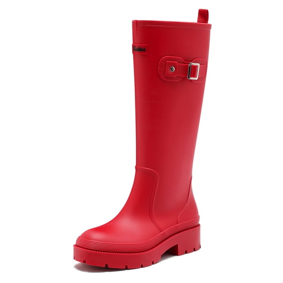 HSBDNZQ Rain Boots for Women, Waterproof Knee-High Rubber Boots Anti-Slip Garden Muck Boots Tall Water Shoes for Camping Fishing Farming Work Outdoor