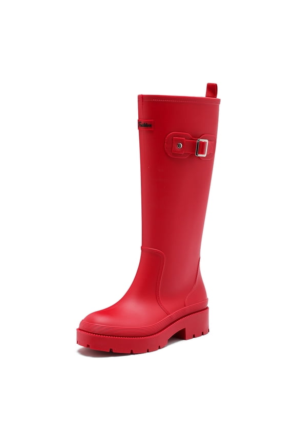 Rain Boots for Women, Waterproof Knee-High Rubber Boots Anti-Slip Garden Muck Boots Tall Water Shoes for Camping Fishing Farming Work Outdoor