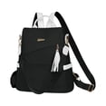 thumbnail image 1 of Women Anti-Theft PU Backpack Purse, Convertible Tassel Shoulder Backpack Bag, Lightweight Multi Pocket Travel Backpack for Ladies, 1 of 4