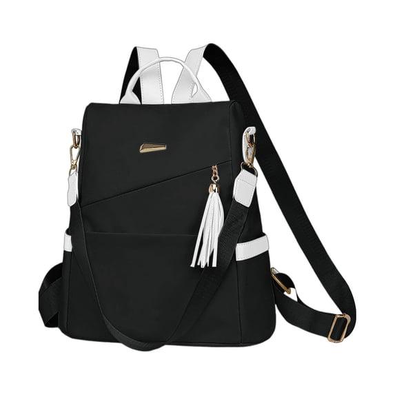 Women Anti-Theft PU Backpack Purse, Convertible Tassel Shoulder Backpack Bag, Lightweight Multi Pocket Travel Backpack for Ladies