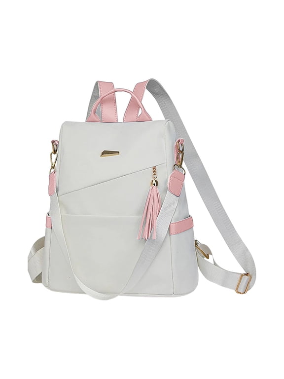 Women Anti-Theft PU Backpack Purse, Convertible Tassel Shoulder Backpack Bag, Lightweight Multi Pocket Travel Backpack for Ladies