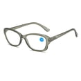 thumbnail image 1 of Women Anti-blue Light Reading Glasses Gray Ultra-light Clear Spring Hinges Butterfly Frame Readers Eyeglasses Frame, 1 of 8
