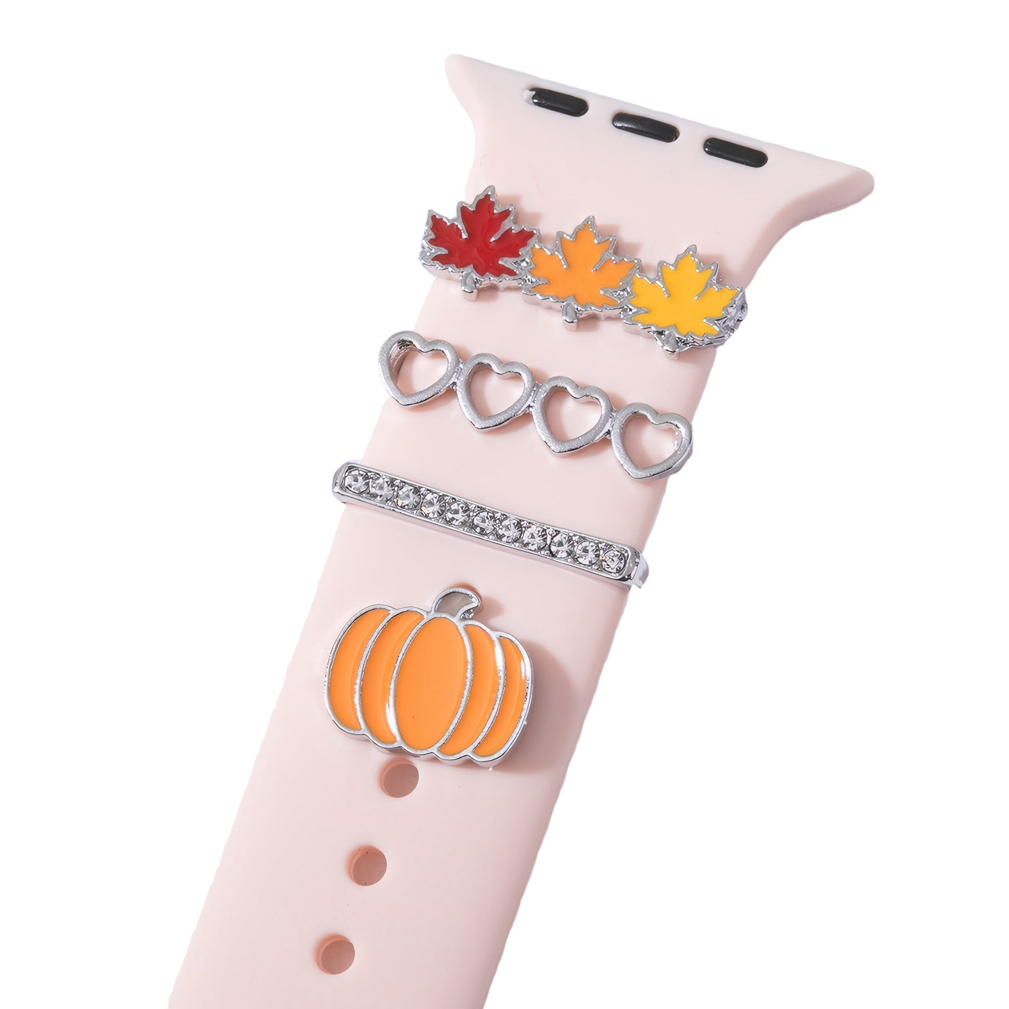 NEW Fall Pumpkin Apple Watch Band with Charms Band Charms 1pc. Thankful Pumpkin – Fancy Bands main image 4