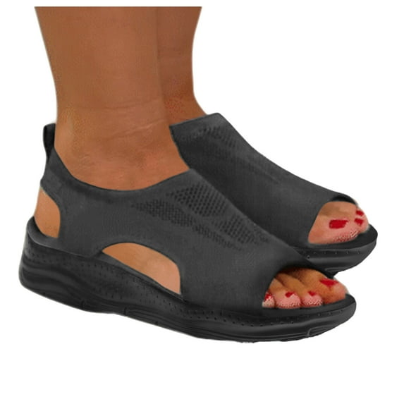 Women Arch Support Orthotic Sport Slides Comfortable Mesh Casual Open Toe Ankle Strap Sport Sandals