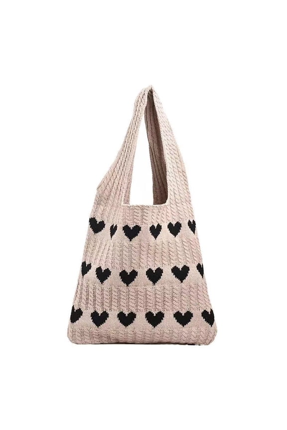 Women Armpit Hobo Bag Color Blocking Large Capacity Commuting Bag (Khaki)