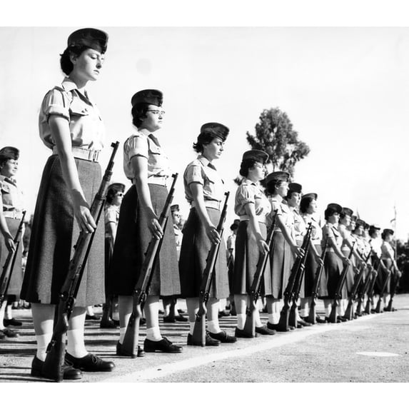 Women Army Officers Lined Up For A Parade Somewhere In Israel. April 1958.Courtesy Csu ArchivesEverett Collection