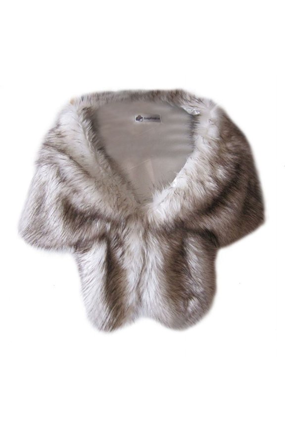 Women Artificial Wool Faux Fur Shawl Autumn Winter Shawl Thick Cloak