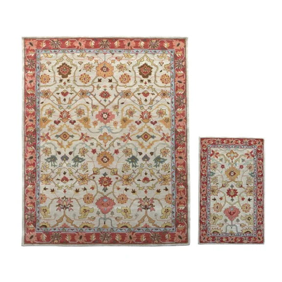 Women Arts Elham Handcrafted Woolen Rug 2.6x7