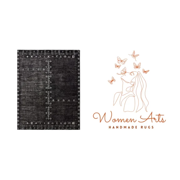 Women Arts Eria Clay Handcrafted Woolen Rug 2.6x7