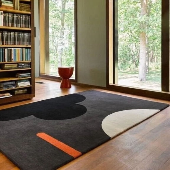 Women Arts Nordic Gray Rug 5' x 8' – Handcrafted Wool, Traditional Design for Living Rooms & Bedrooms