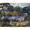 thumbnail image 1 of Women At The River, Gustave Colin (1828-1910/French), Oil on canvas, Ciurlionis State Art Museum, Lithuania Poster Print (18 x 24), 1 of 1