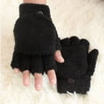thumbnail image 1 of Women Athletic Mittens Warmer Fuzzy Hand Gloves Winter Fingerless Gloves, 1 of 2