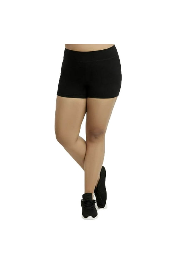 Women Athletic Workout Biker Yoga Rugging Jogging Legging Shorts Tights 12" Length Plus Size
