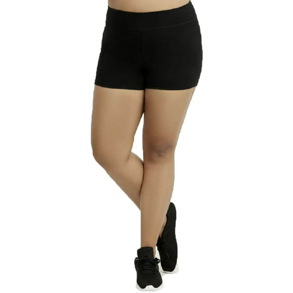 Women Athletic Workout Biker Yoga Rugging Jogging Legging Shorts Tights 12" Length Plus Size