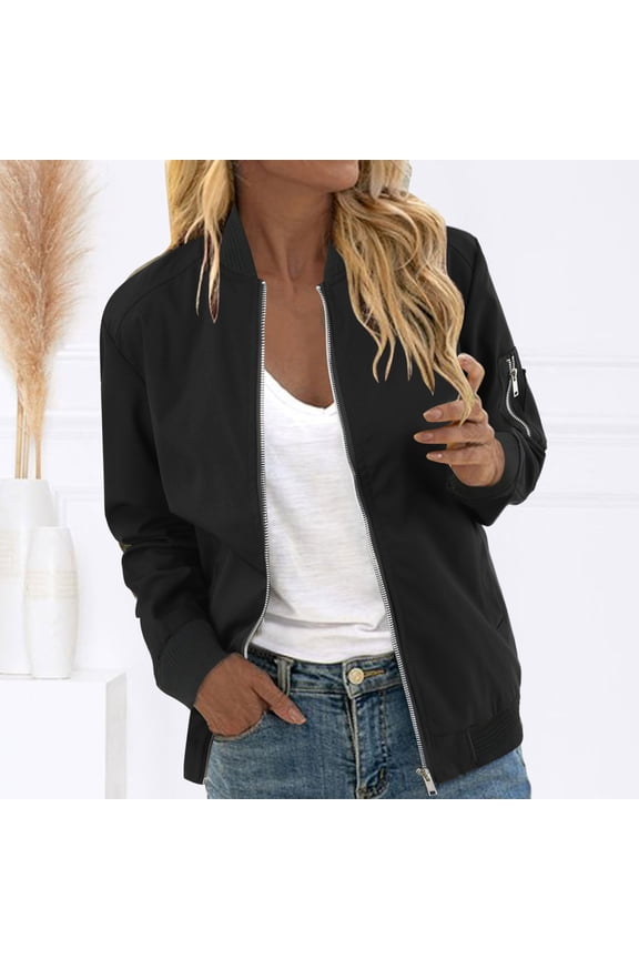Women Autumn Fashion Leisure Square Thin Pocket Jacket Blouse Coat Baseball Top Long down Jacket Women Womens Casual Fall Jackets Juniors Jackets Womens Denim Jackets Woman Jackets Jacket Womens
