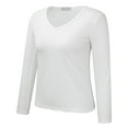thumbnail image 1 of Women Autumn Winter Bottoming Shirt Women Crew Neck Lined Thermal Thermal Underwear Slim Tops Long Sleeve Thermal Shirts Winter Tops, 1 of 7