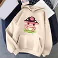thumbnail image 1 of Women Autumn And Winter Casual Solid Color Drawstring Hoodied Pocket Sweatshirt Cute Printed Hoodie Sweatshirt Tunic Zip up Hoodie Women Women Sweatshirts Pullover Thick Sweatshirts Women Polyester, 1 of 3