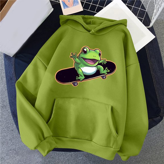 Women Autumn And Winter Casual Solid Color Drawstring Hoodied Pocket Sweatshirt Cute Printed Hoodie Sweatshirt Womens Lightweight Sweaters with Zipper Comfy Hoodies for Women Rose Hoodie Thin Zip up