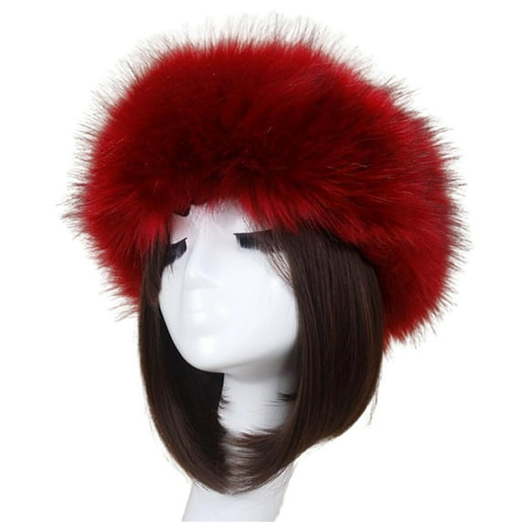 Women Autumn Winter Faux Fur Thickened Hat Outdoor Cold-proof Warm Plush Beanie