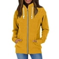 Women Autumn Winter Long Sleeve Warm Hoodless Stand Collar Solid Color