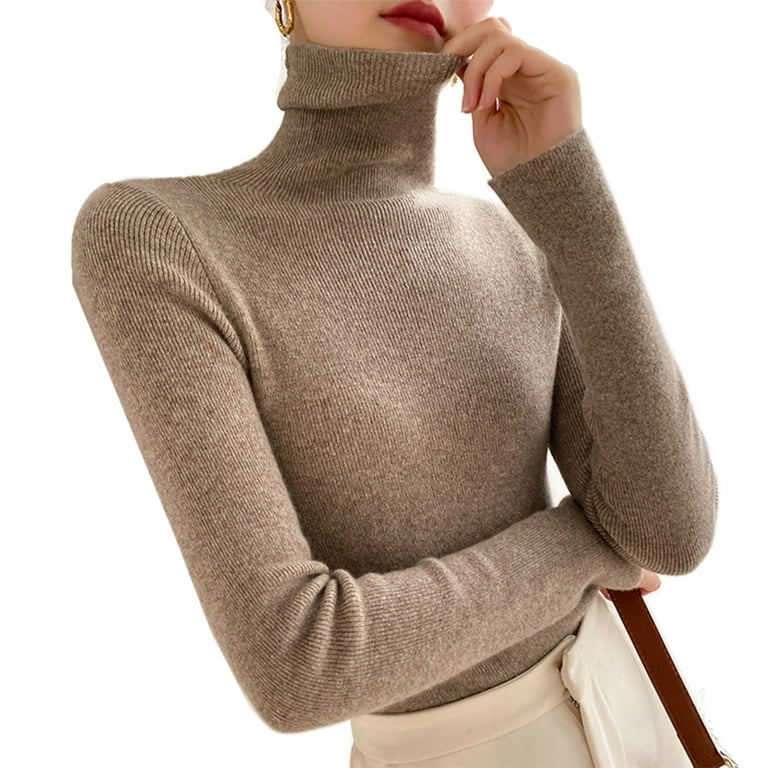 Women Autumn Winter Turtleneck Sweater Long Sleeve Slim